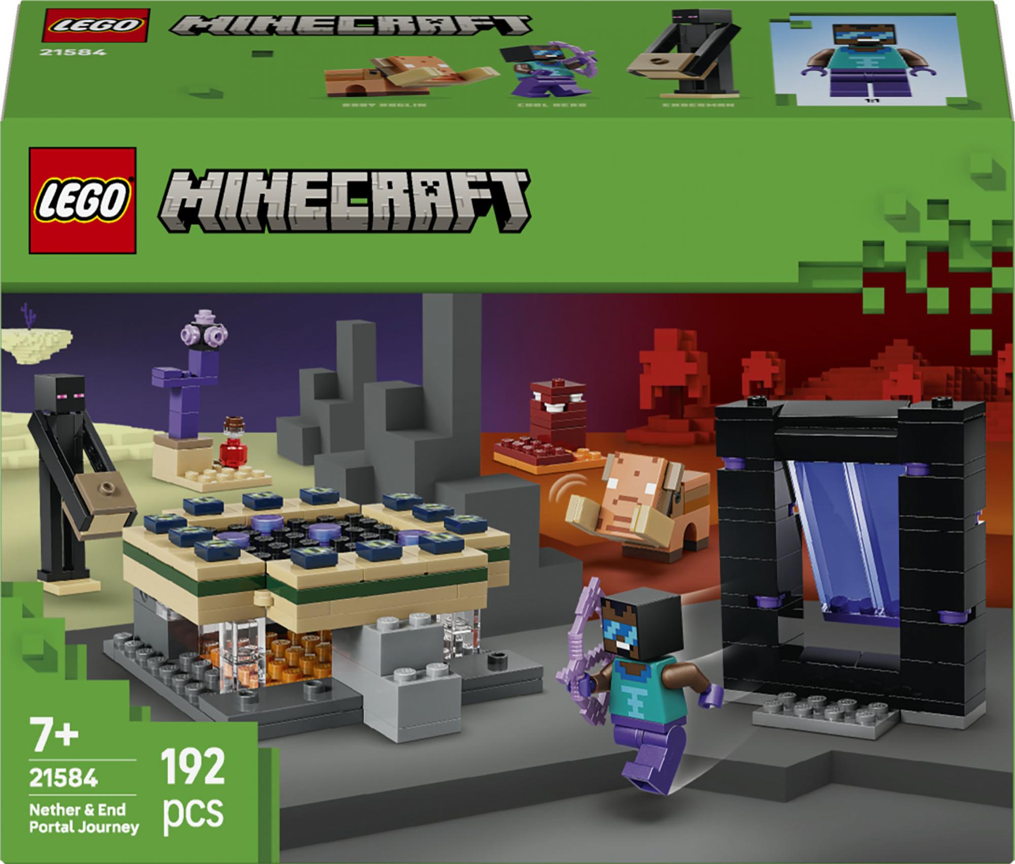 Lego Minecraft  -  Rejsen Gennem Nether Og End-portalen - Geekd.dk