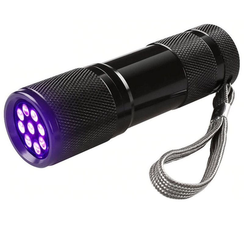 9 Led Uv Lommelygte 395/365 Nm
