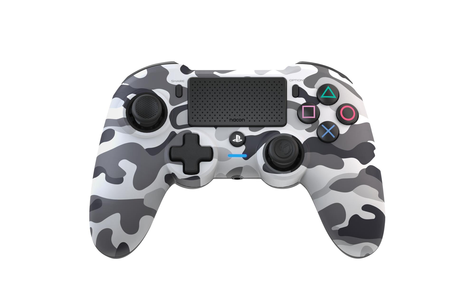Nacon Trådløs Dualshock 4 V2 Controller Asymmetric Camo Grå (ps4) Konsol - Geekd.dk