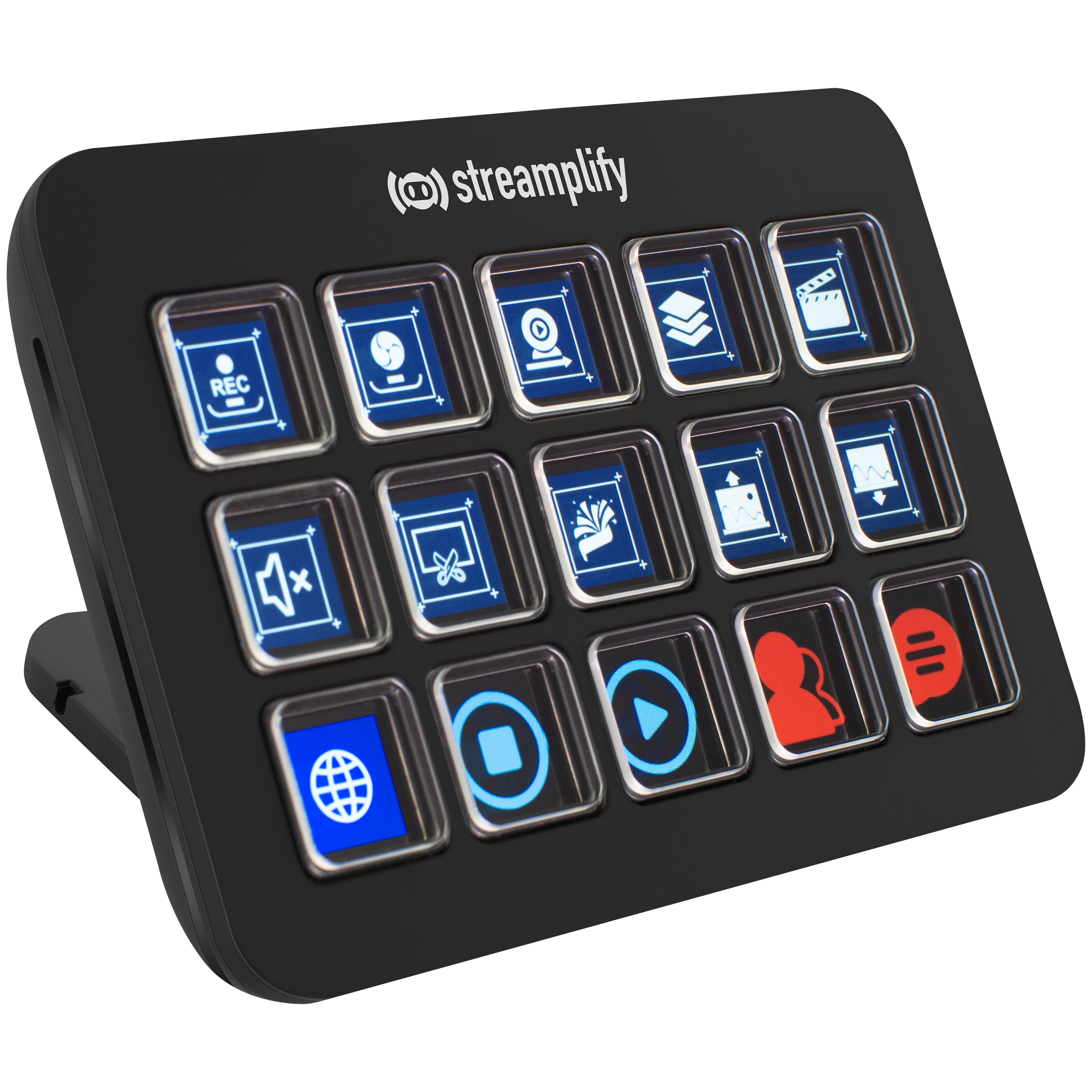 Streamplify Streaming Deck, 15 Lcd Knapper Sort Streamdeck - Geekd.dk