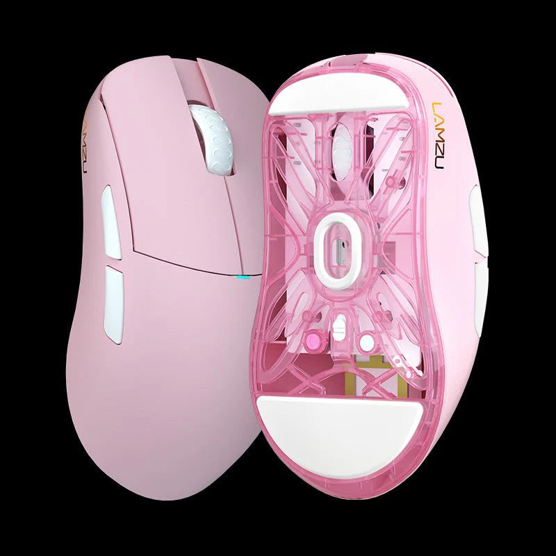 Lamzu Atlantis Mini Champions Edition - 8k, Omron Optical - Light Pink Mus - Geekd.dk