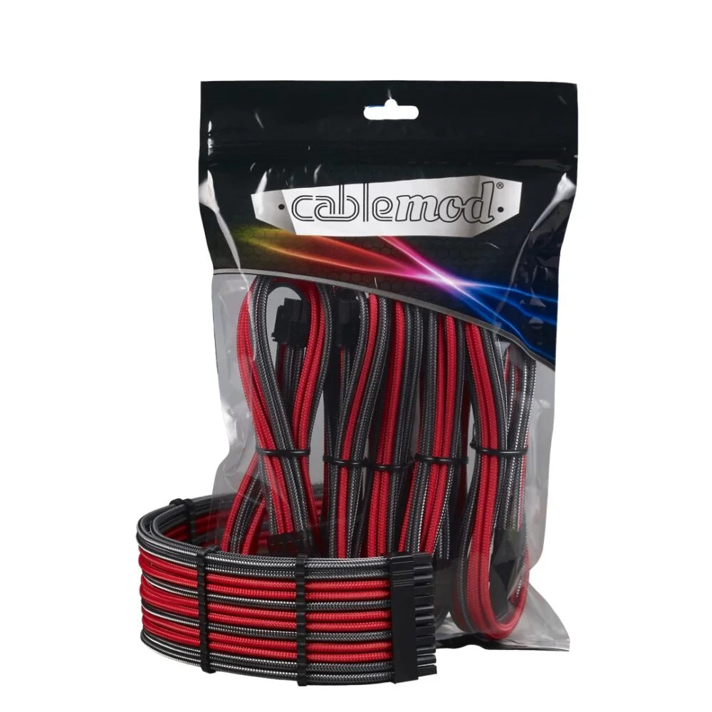 Cablemod Pro Modmesh Cable Extension Kit - Carbon/rød Kabelforlænger - Geekd.dk