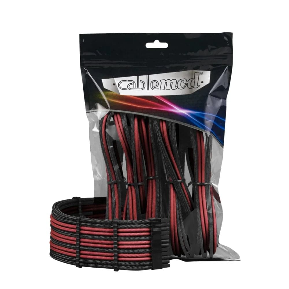 Cablemod Pro Modmesh Cable Extension Kit - Sort/blod Rød Kabelforlænger - Geekd.dk