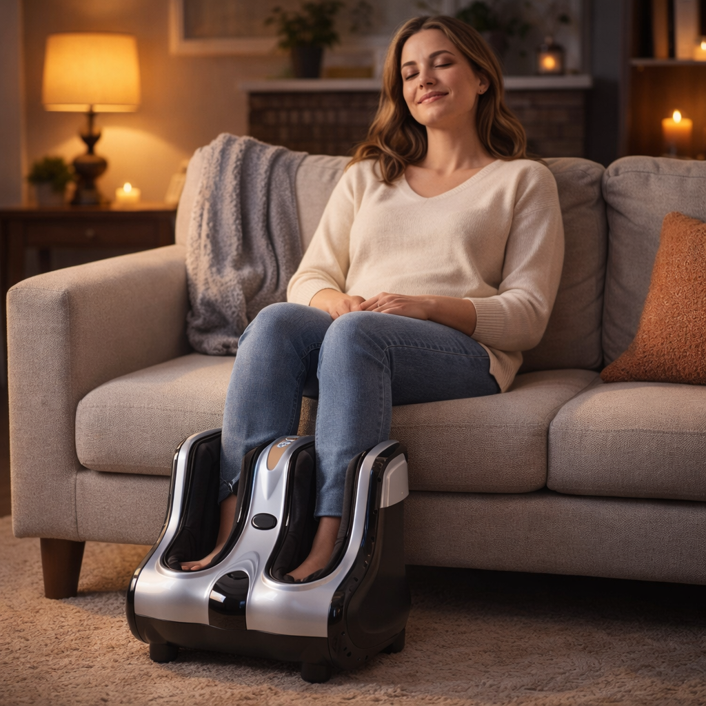 Fod- Og Læg Massager Med Varme Og Vibration  3 Hastigheder