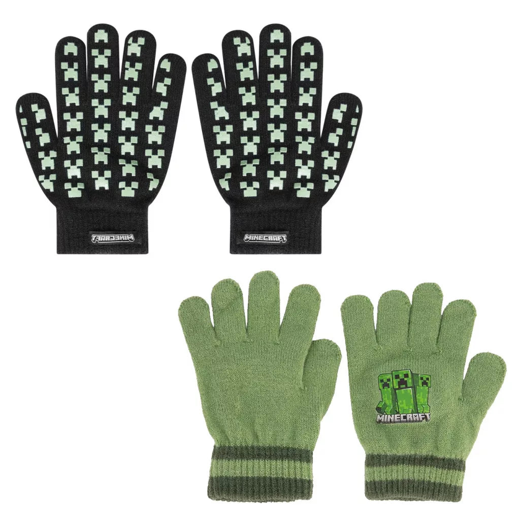 Minecraft Creeper Børnehandsker  -  One Size Assorteret - Geekd.dk