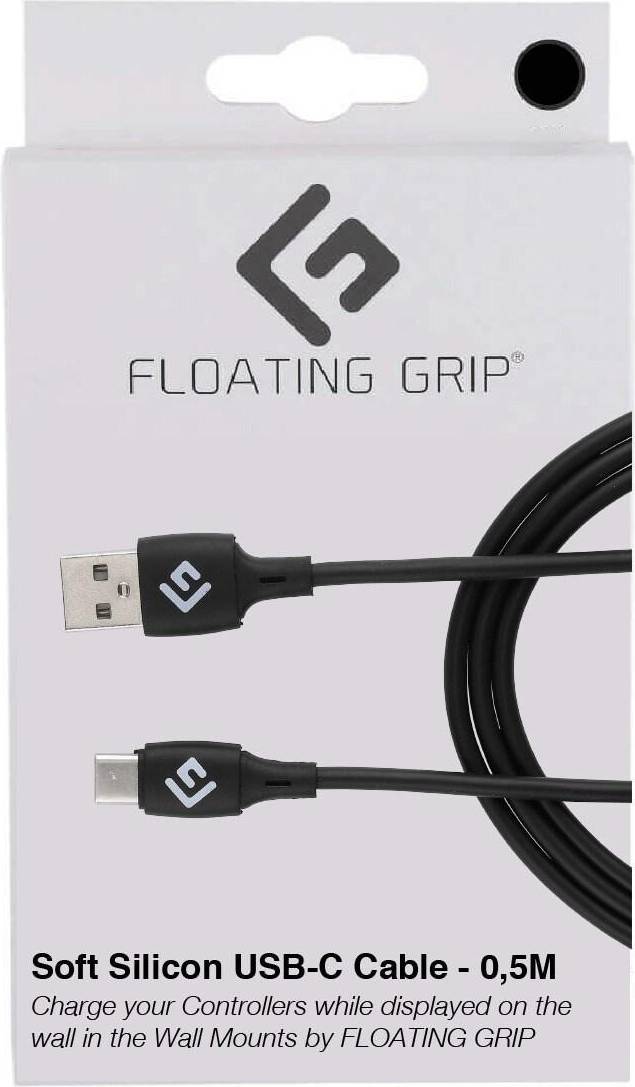 Floating Grip 0,5m Silicone Usb-c Cable (sort) Kabler - Geekd.dk