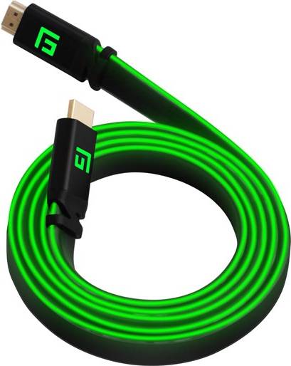 Floating Grip 3m High-speed Led Hdmi Cable V2.1 - Green Videokabel - Geekd.dk