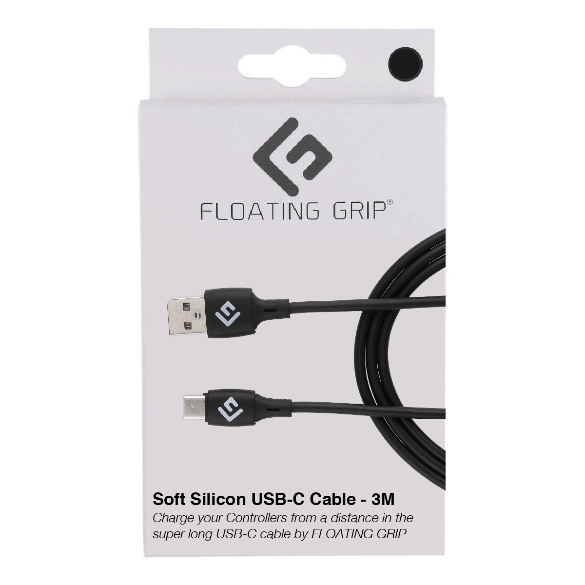 Floating Grip 3m Silicone Usb-c Cable (sort) Kabler - Geekd.dk