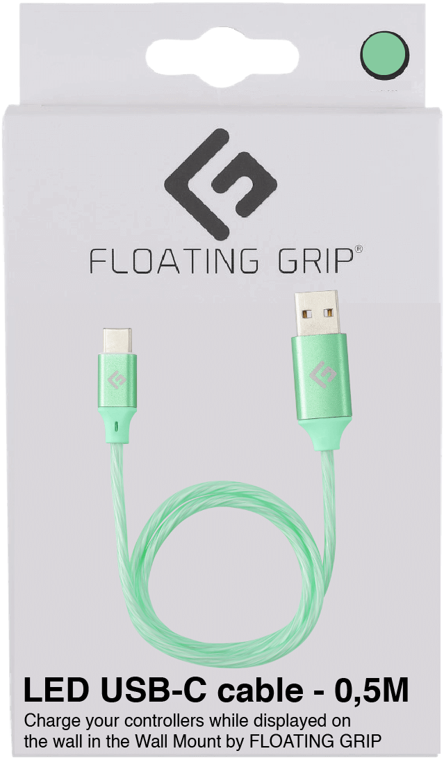 Floating Grip 0,5m Led Usb-c Cable (grøn) Kabler - Geekd.dk