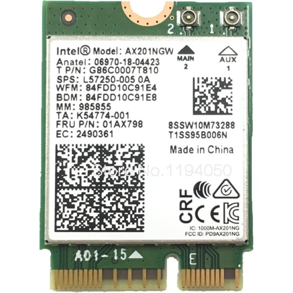 Intel Wi-fi 6 Ax201 Netværkskort Ax201.ngwg