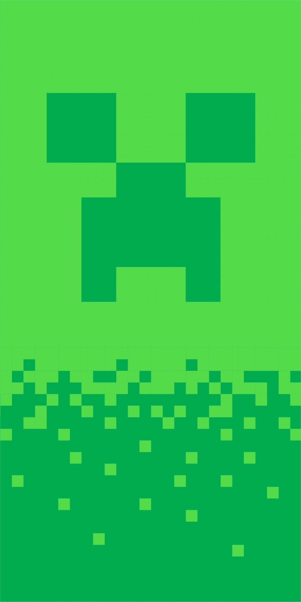 Minecraft Badehåndklæde, Strandhåndklæde Digital Creeper 70*140cm - Geekd.dk