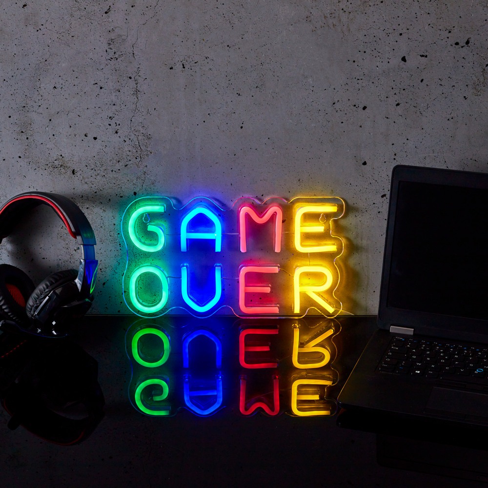 Game Over Neon Lampe