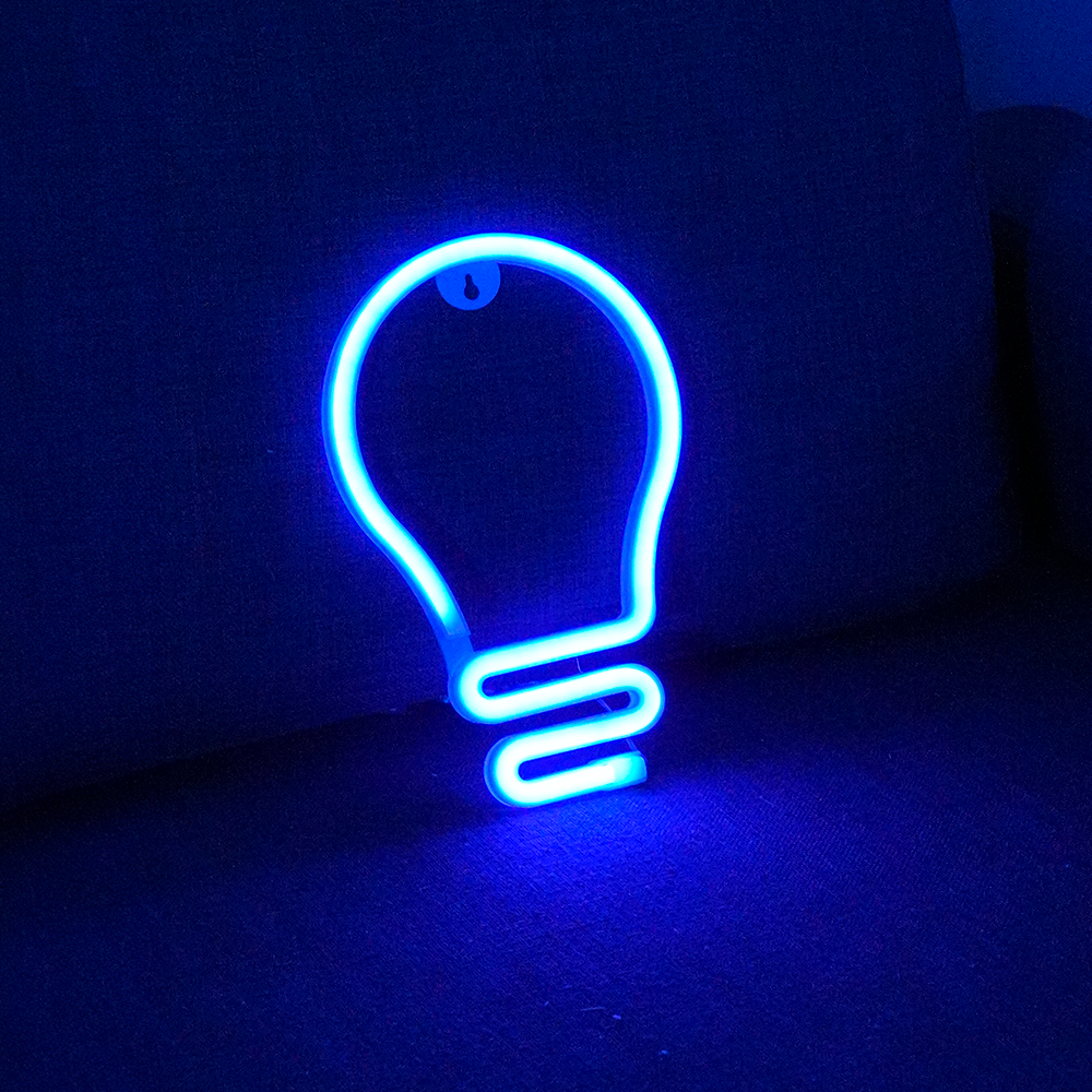 Lampe Neon Led Lys Blå - Geekd.dk