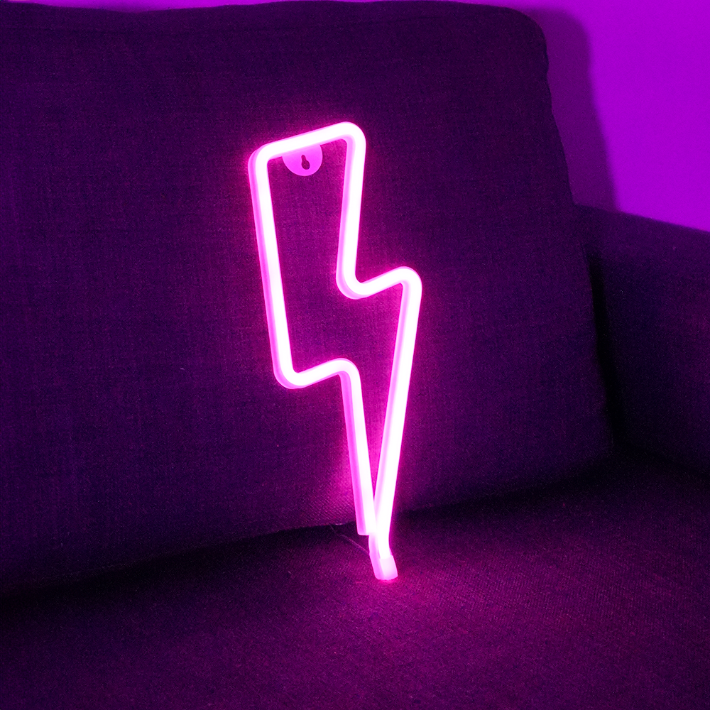 Lyn Led Neon Lampe Pink - Geekd.dk