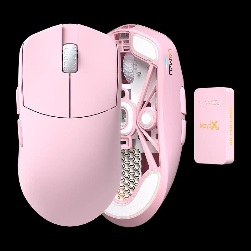Lamzu Maya Champions Edition - 8k Dongle, Optical Switch - Light Pink (small Size) Mus - Geekd.dk