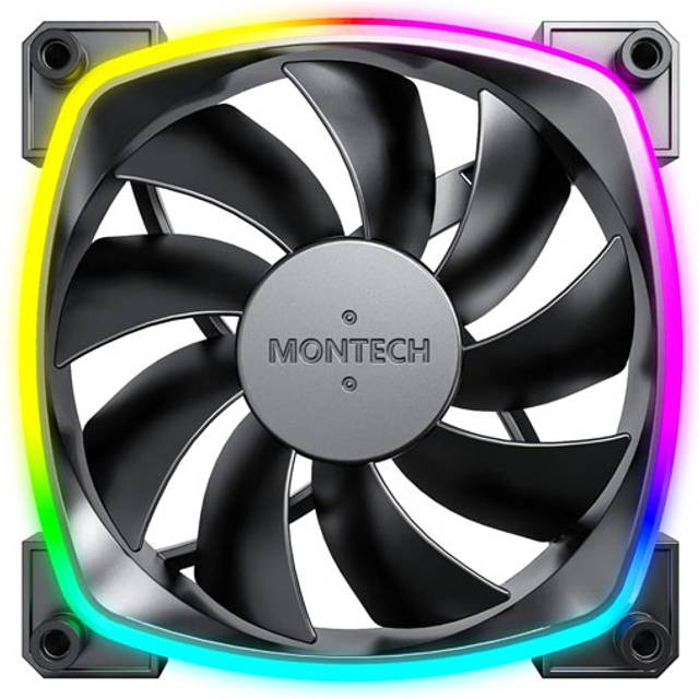 Montech Ax120 Pwm Sort- 120mm Argb Kabinet Blæser - Geekd.dk