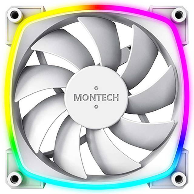 Montech Ax120 Pwm White - 120mm Argb Kabinet Blæser - Geekd.dk