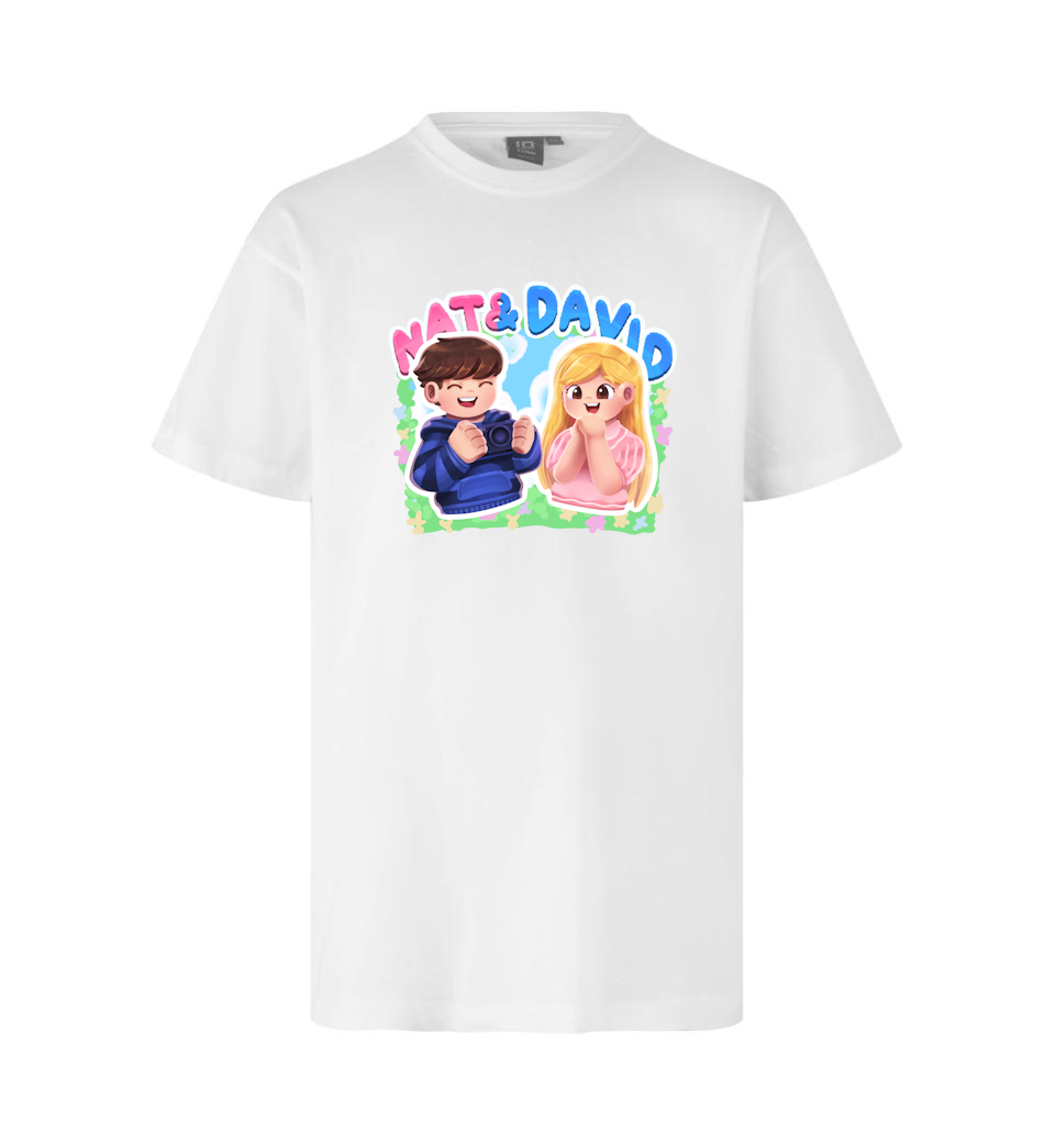 Nat&david Tee - Hvid T-shirt - Geekd.dk