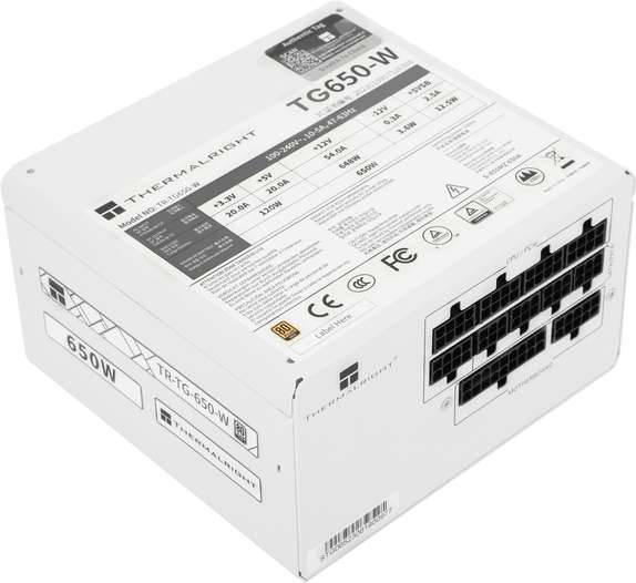 Thermalright Tr-tg 650s-w Hvid- Psu, 80+ Gold, 650w, Non-modular - Geekd.dk