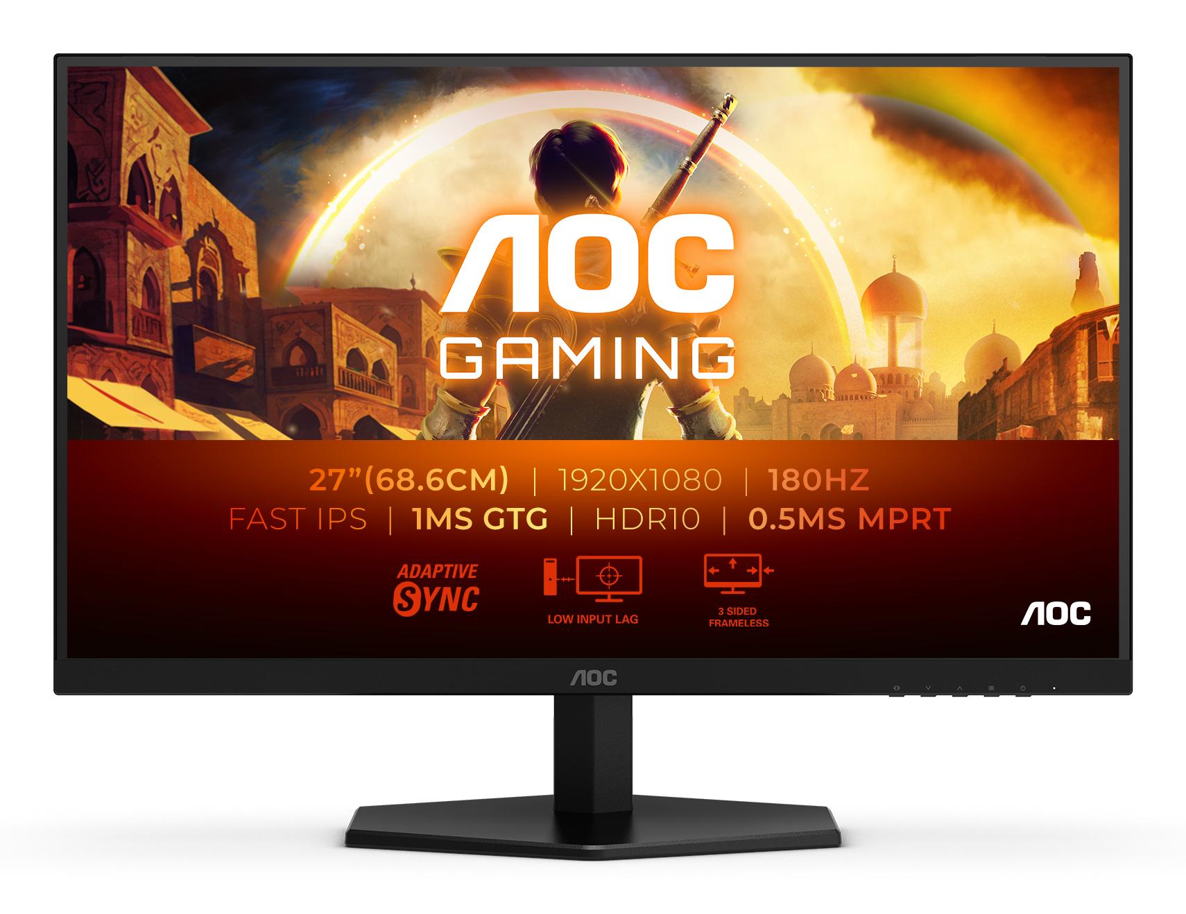 Aoc 27g42e Gaming Monitor 27" Ips 1920x1080/16:9/1ms/300cd/m2/ Hdmi Skærm - Geekd.dk