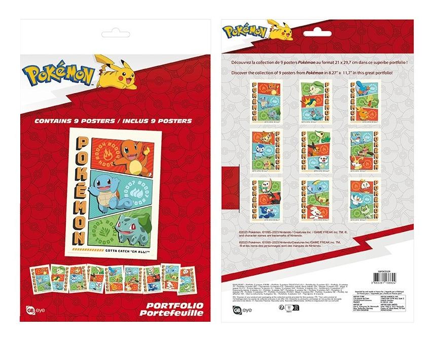 Pokemon - Portfolio 9 Posters Starters Merchandise - Geekd.dk