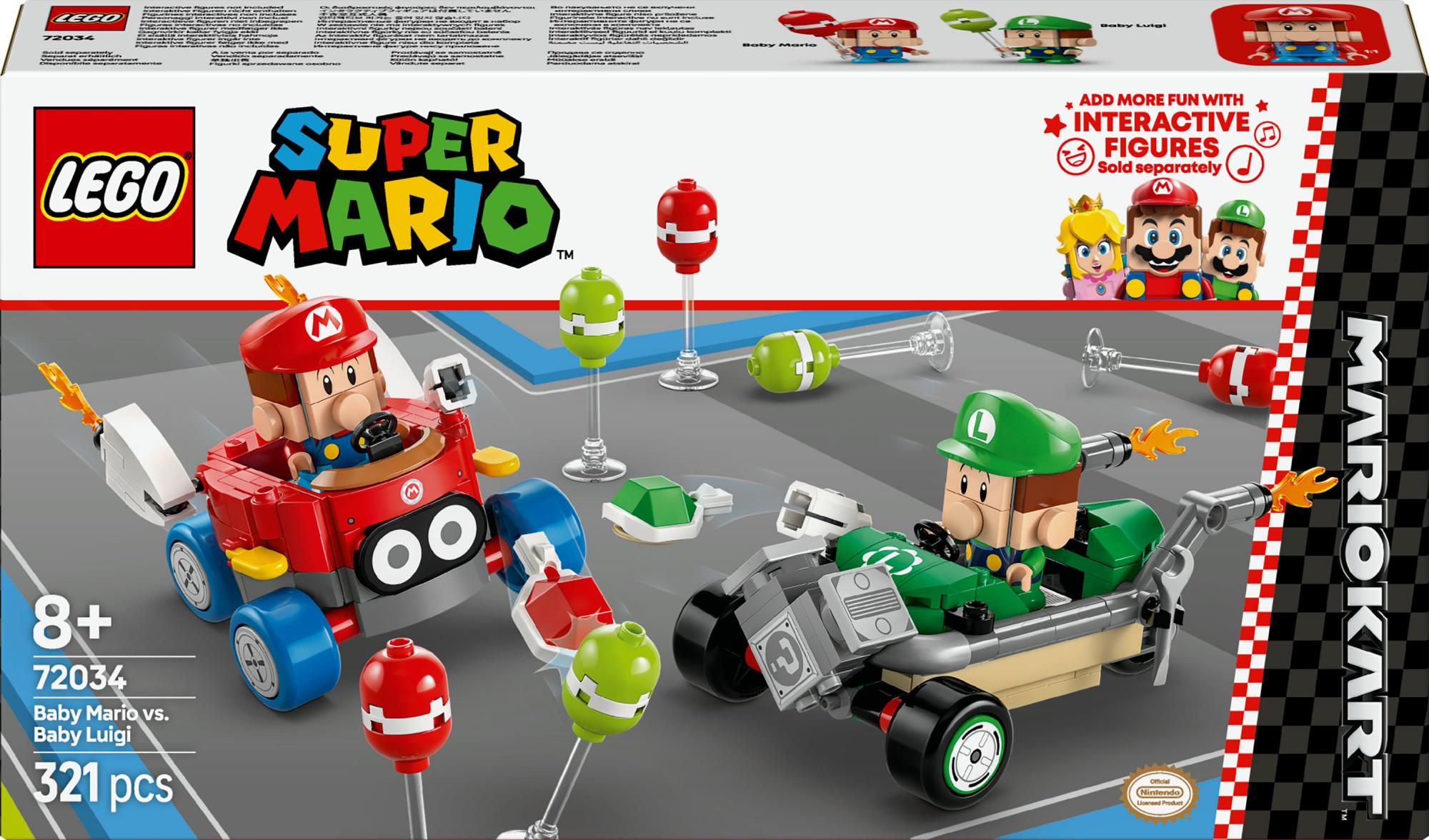Lego 72034 Super Mario - Mario Kart: Baby Mario Vs. Baby Luigi - Geekd.dk