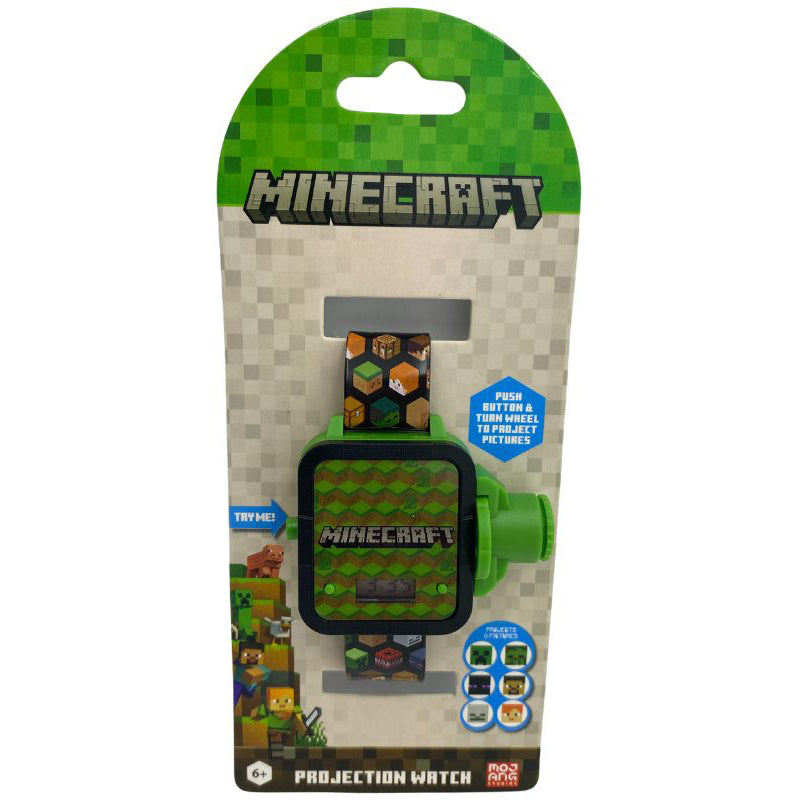 Projector Watch Lcd Minecraft  -  Digitalt Børneur Med Projektor - Geekd.dk