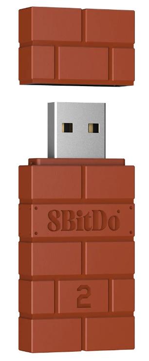 8bitdo Usb Trådløs Adapter 2 Brun Konsol Tilbehør - Geekd.dk