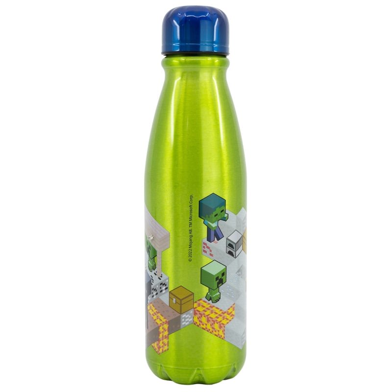 Aluminium Drikkeflaske 600 Ml - Minecraft Tema Drikkedunk - Geekd.dk