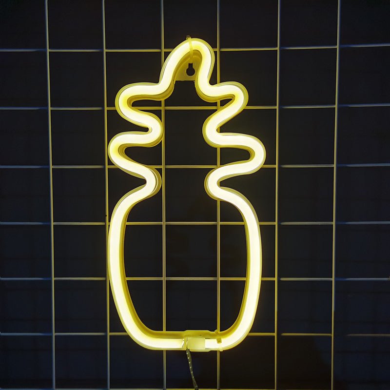 Ananas Neon Led Lampe - Geekd.dk