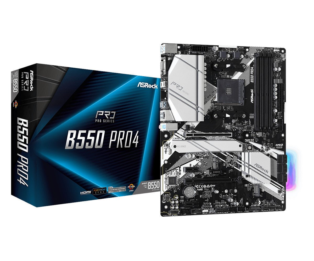 Asrock B550 Pro4 Atx Am4 Amd B550 - Bundkort - Geekd.dk