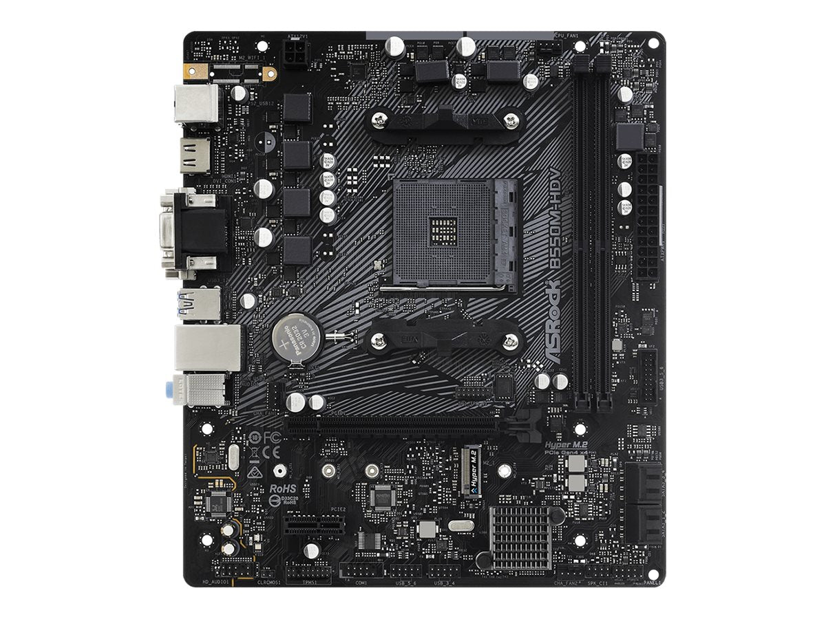 Asrock B550m-hdv Micro-atx Am4 Amd B550 - Bundkort - Geekd.dk