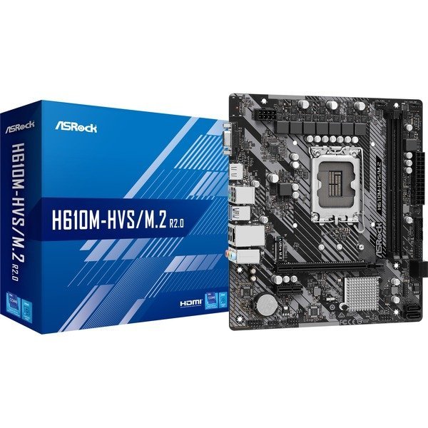 Asrock H610m-hvs/m.2 R2.0 Micro-atx Lga1700 - Bundkortintel H610 - Geekd.dk