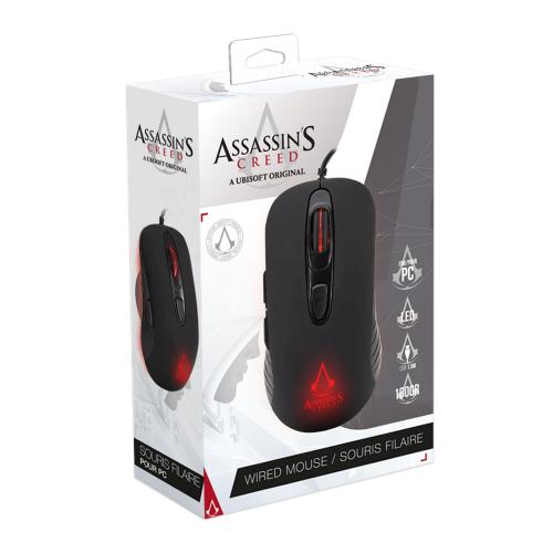 Assassin's Creed - Gaming Mus 3600 Dpi -led-sort - Geekd.dk