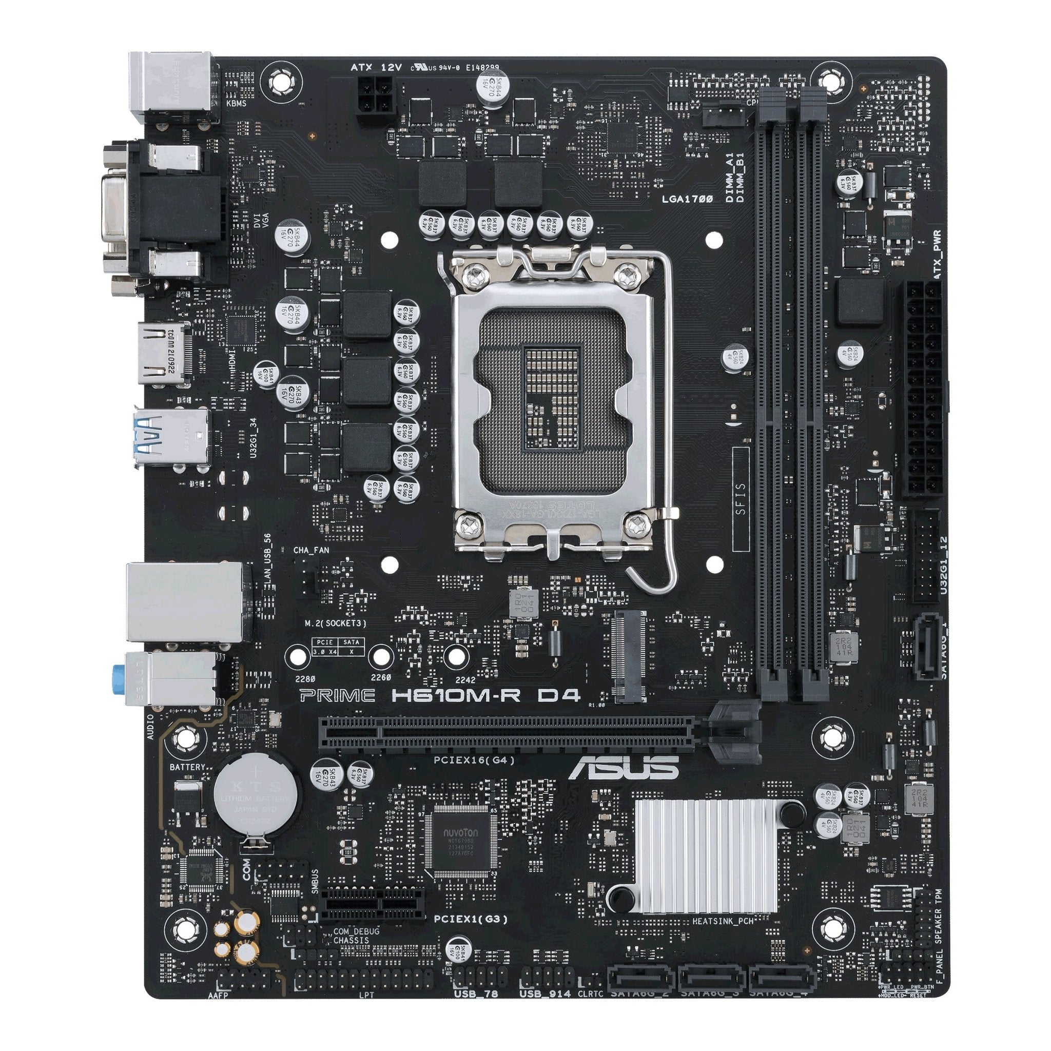 Asus Prime H610m-r D4 (matx, H610, Lga 1700, Ddr4) - Bundkort - Geekd.dk