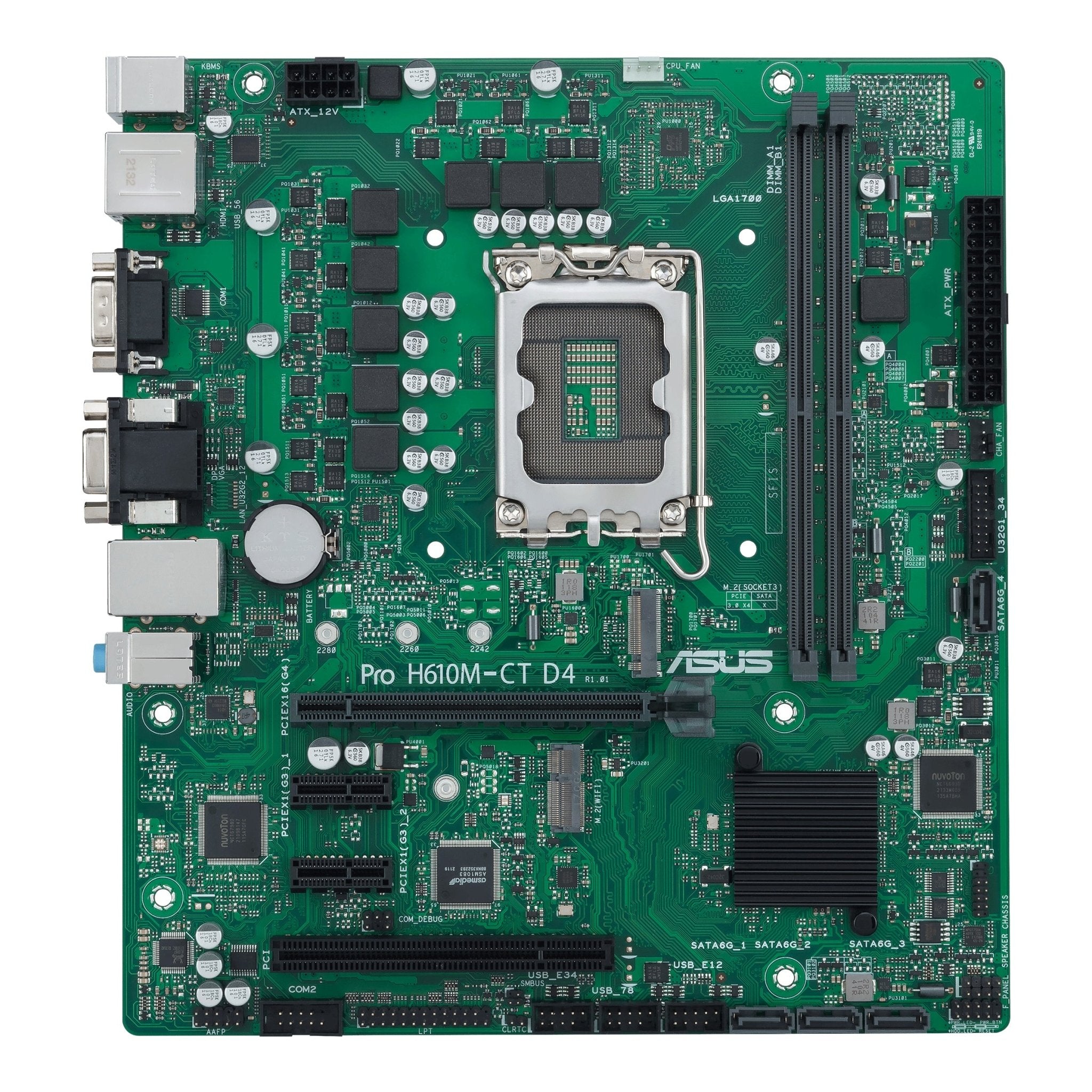 Asus Pro H610m-c D4-csm (matx, H610, Lga 1700, Ddr4) - Bundkort - Geekd.dk