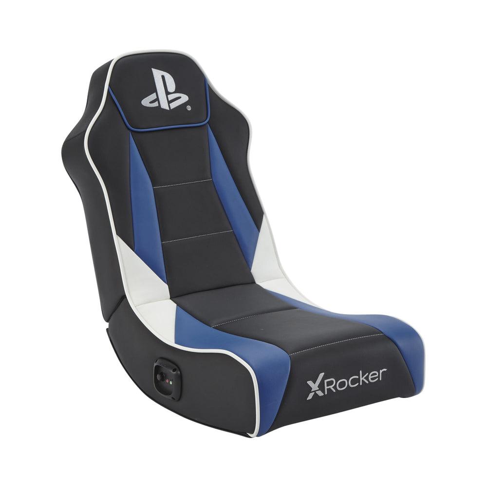 Xrocker Playstation Geist 2.0 Floor Rocker - Black And Bliue Stol - Geekd.dk