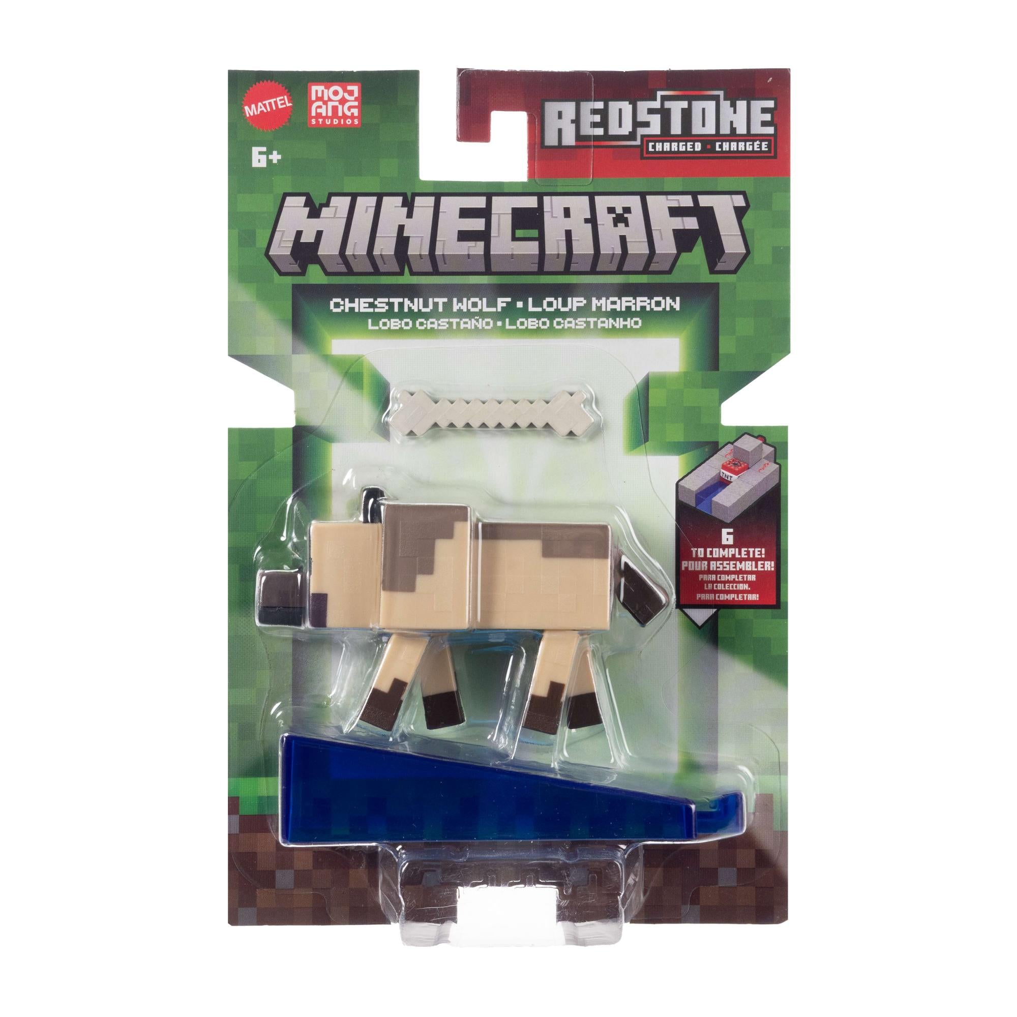 Minecraft Biome Builds Chestnut Wolf  -  Figur Legetøj - Geekd.dk