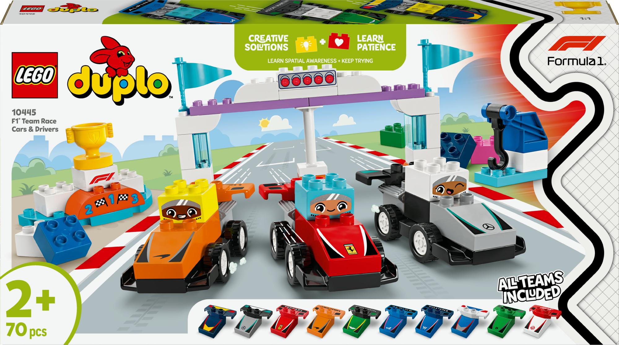 Lego 10445 Duplo F1 Team Racing Cars With Racers - Geekd.dk