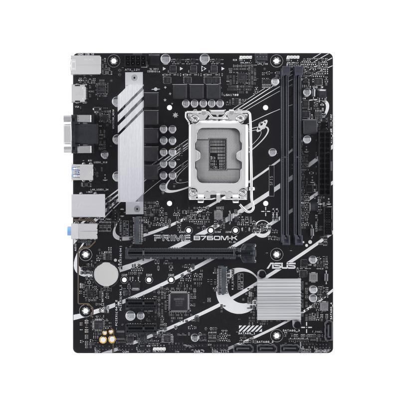 Asus Prime B760m-k (matx, B760, Lga 1700, Ddr5) Bundkort - Geekd.dk