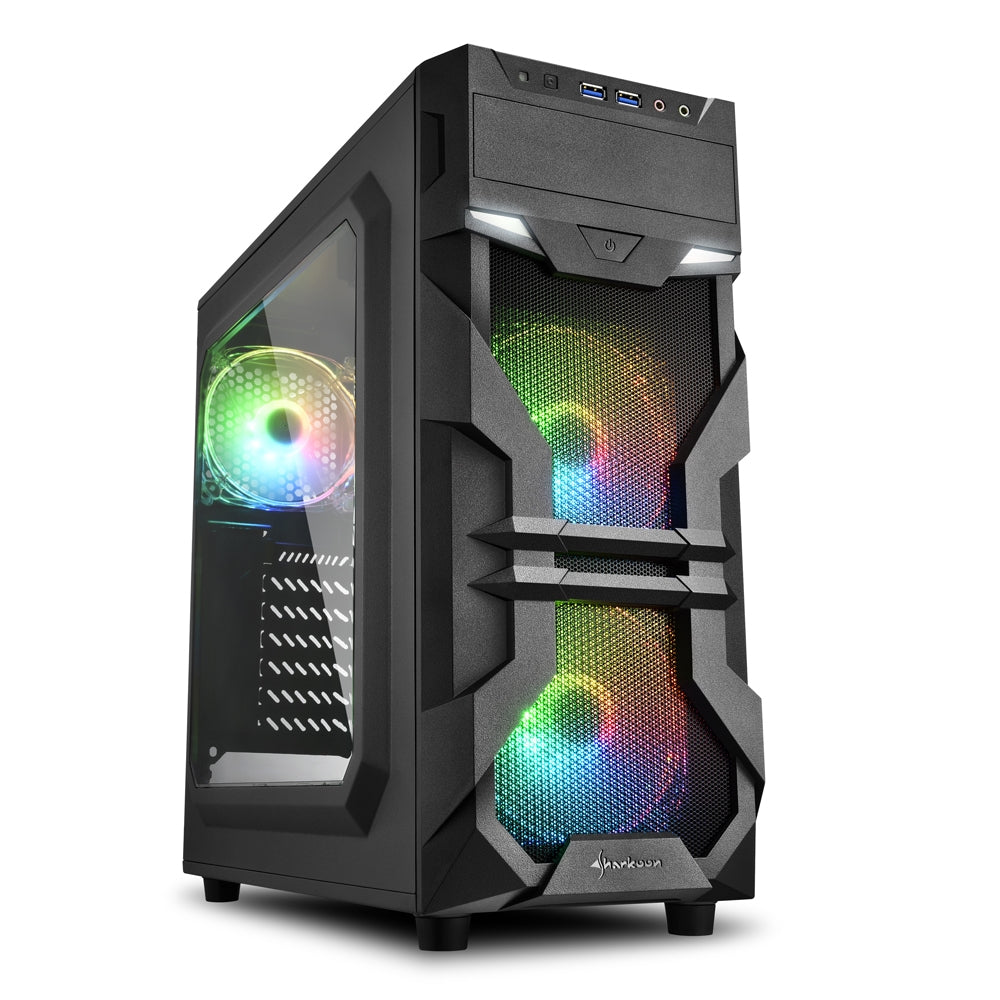 Sharkoon Vg7-w Rgb Atx Kabinet - Geekd.dk