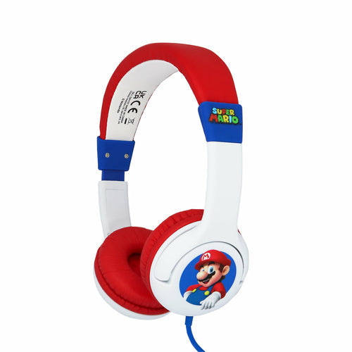 Otl Super Mario Hvide Børnehovedtelefoner Headset - Geekd.dk