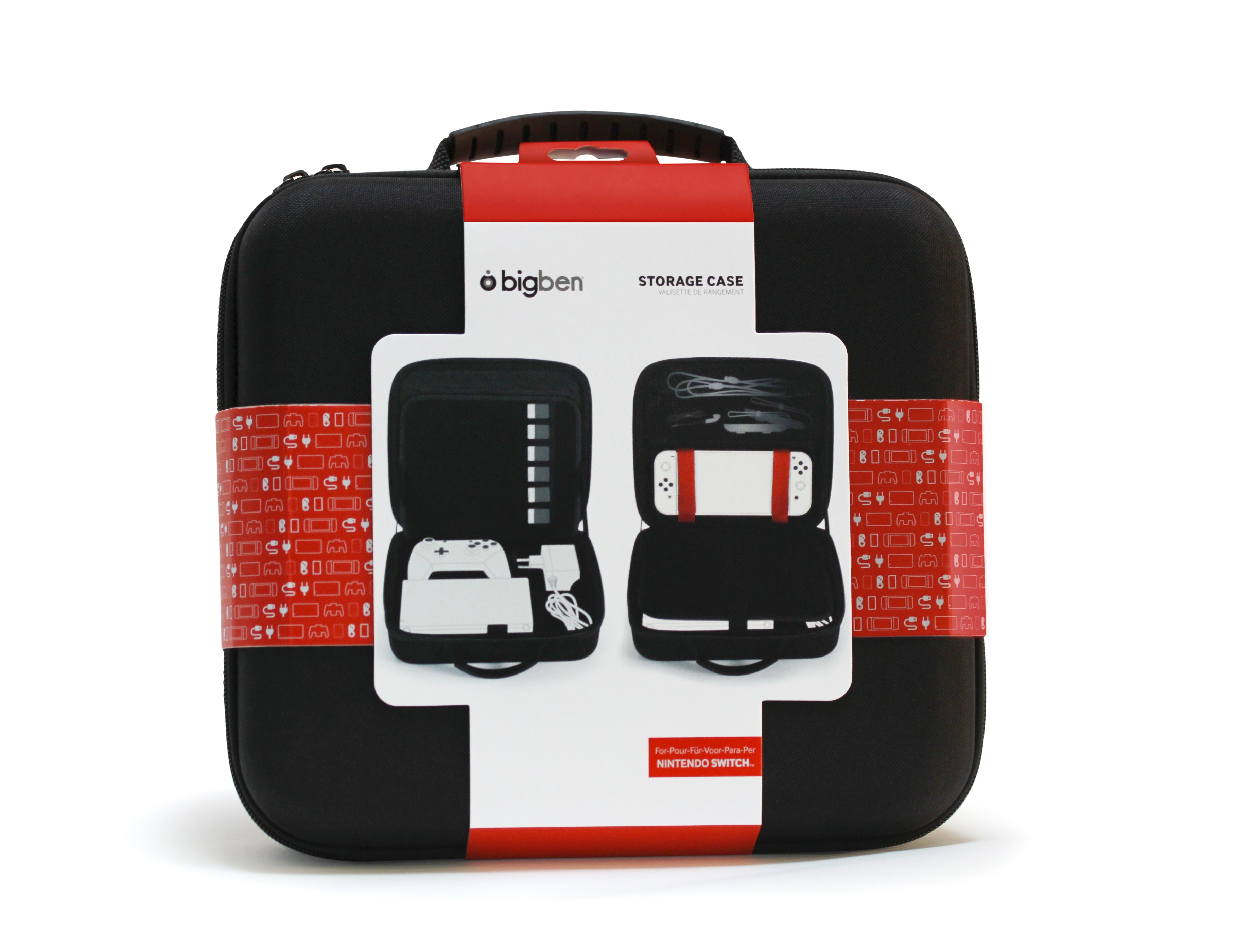 Bigben Opbevarings Etui I Sort Til Switch Inklusiv Docking Station Kompatible Med Switch Lite/oled Taske - Geekd.dk