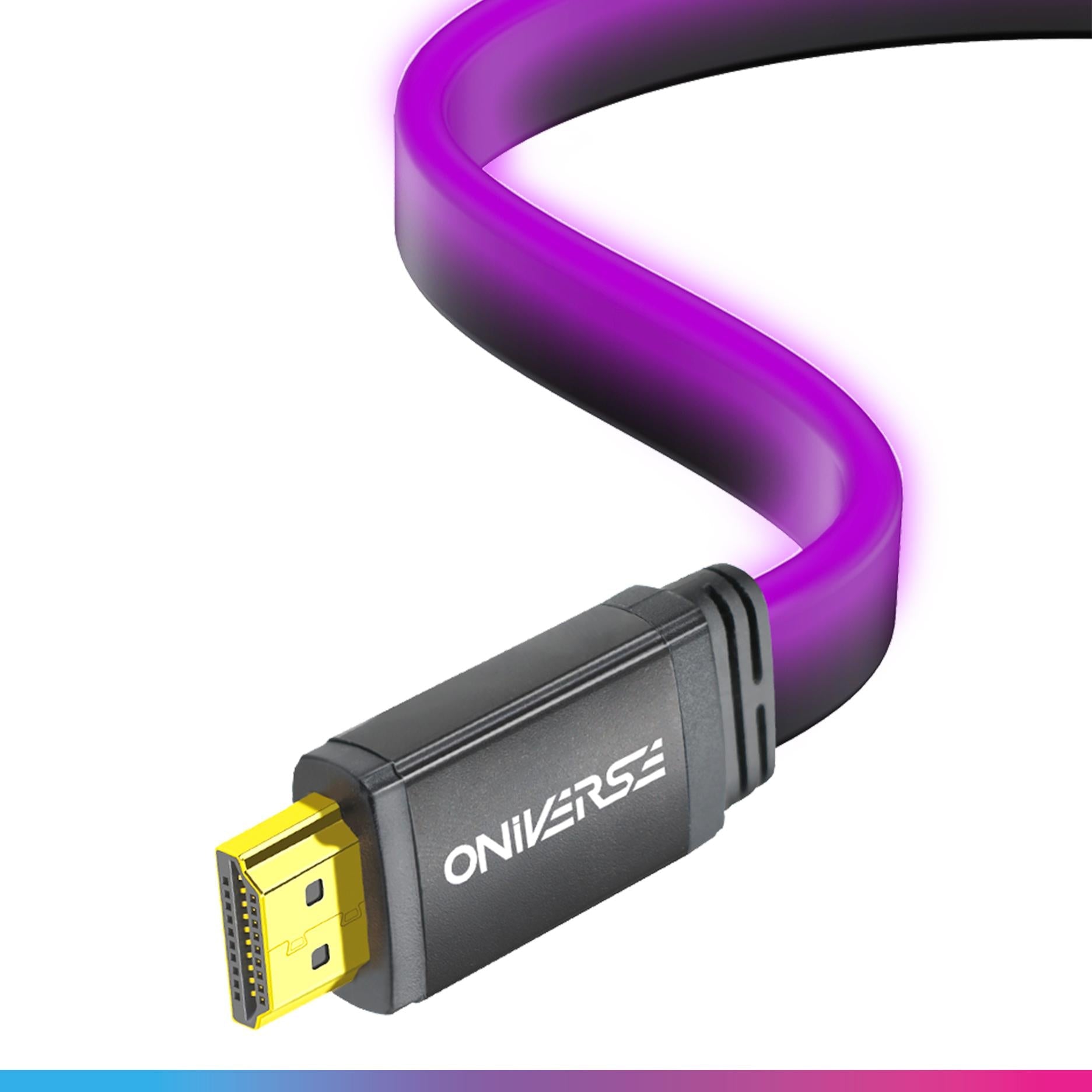 Oniverse Hdmi Led Cable 8k - Purple Konsol Tilbehør - Geekd.dk