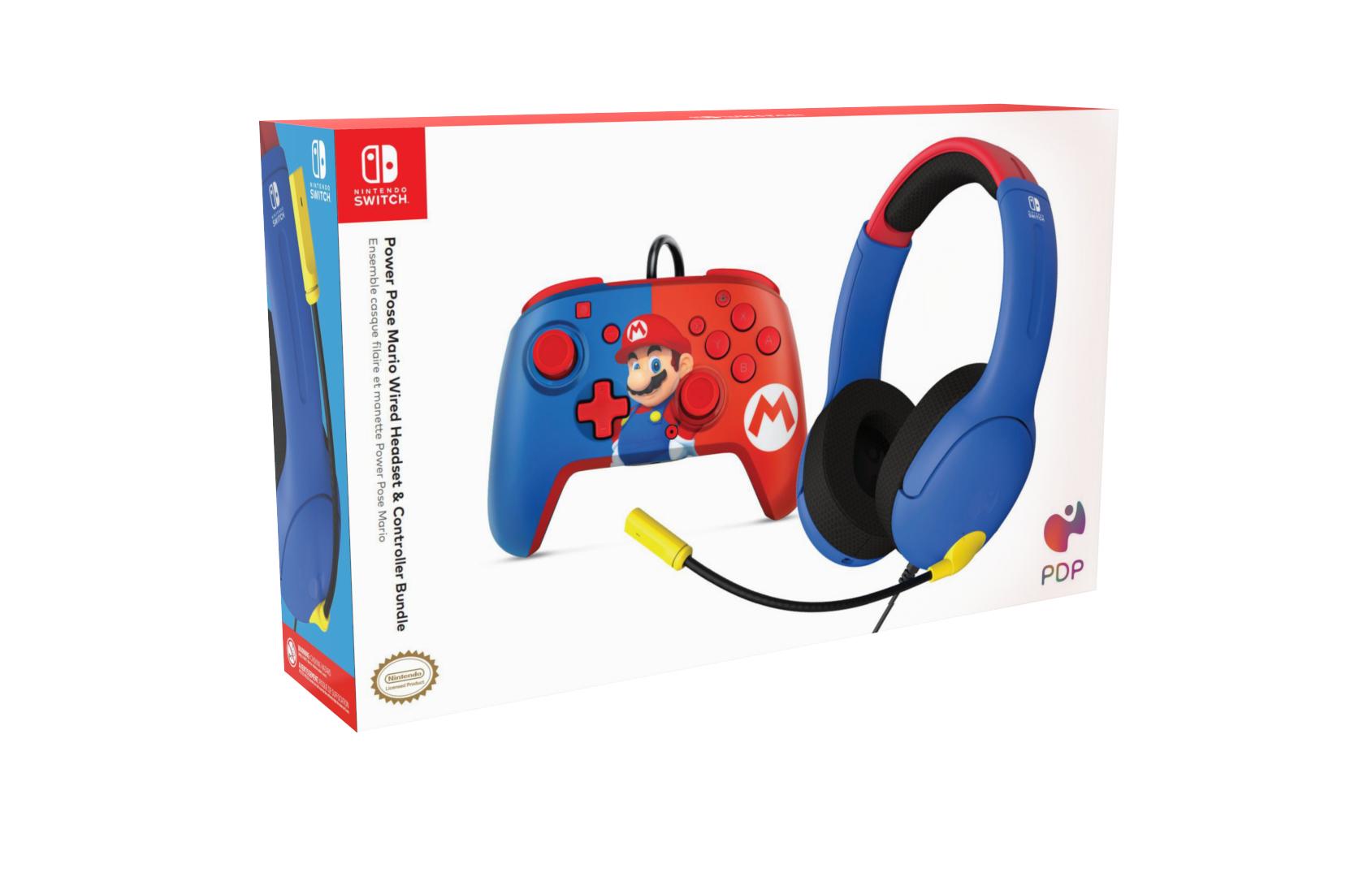 Mario Bundle - Airlite Headset & Mario Power Pose Controller - Geekd.dk