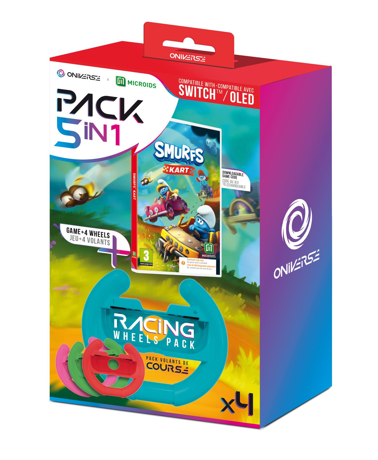 Oniverse 4 Wheels + Smurfs Kart (code In Box) Konsol Tilbehør - Geekd.dk