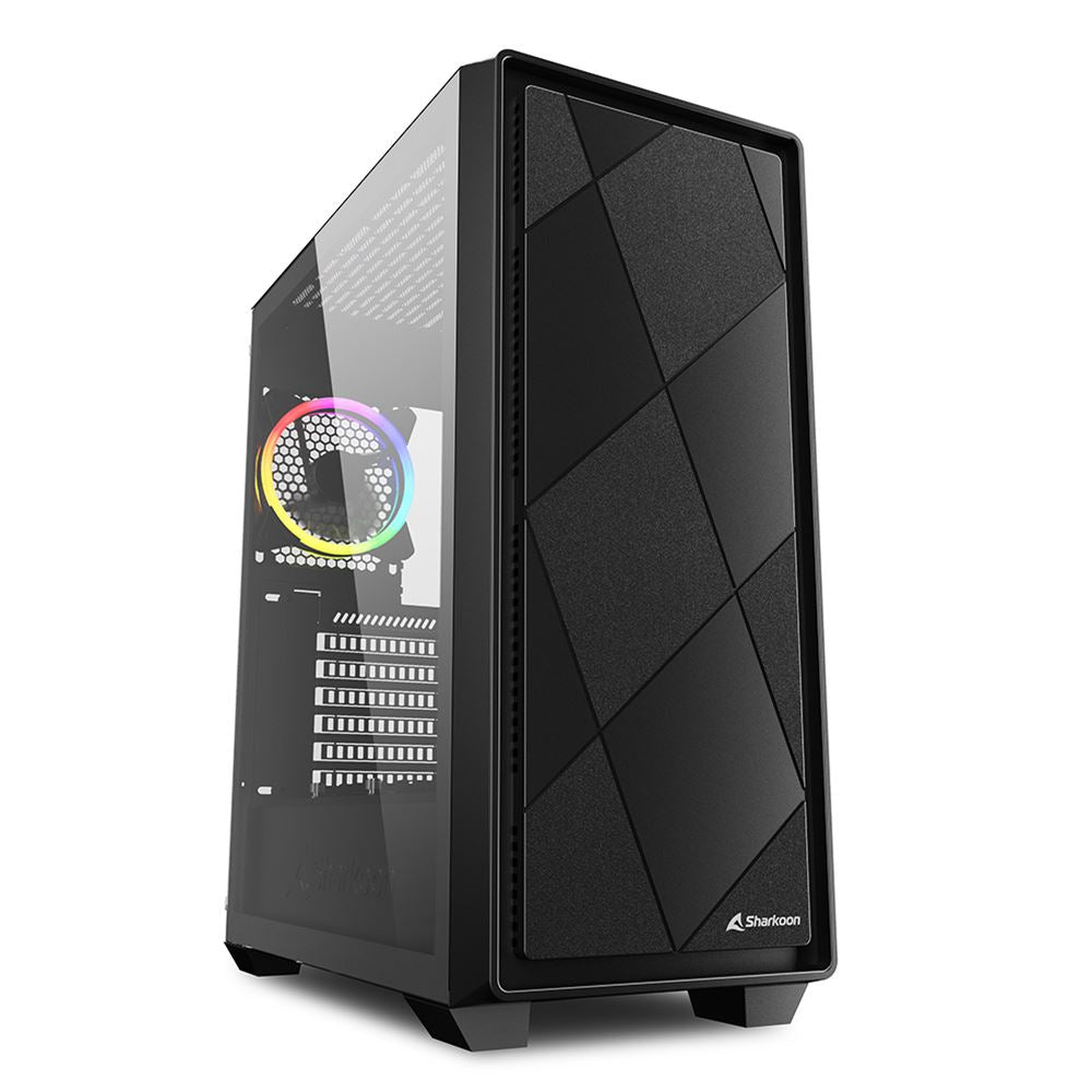Sharkoon Vs8 Rgb , Tower Case (black, Tempered Glass) Kabinet - Geekd.dk