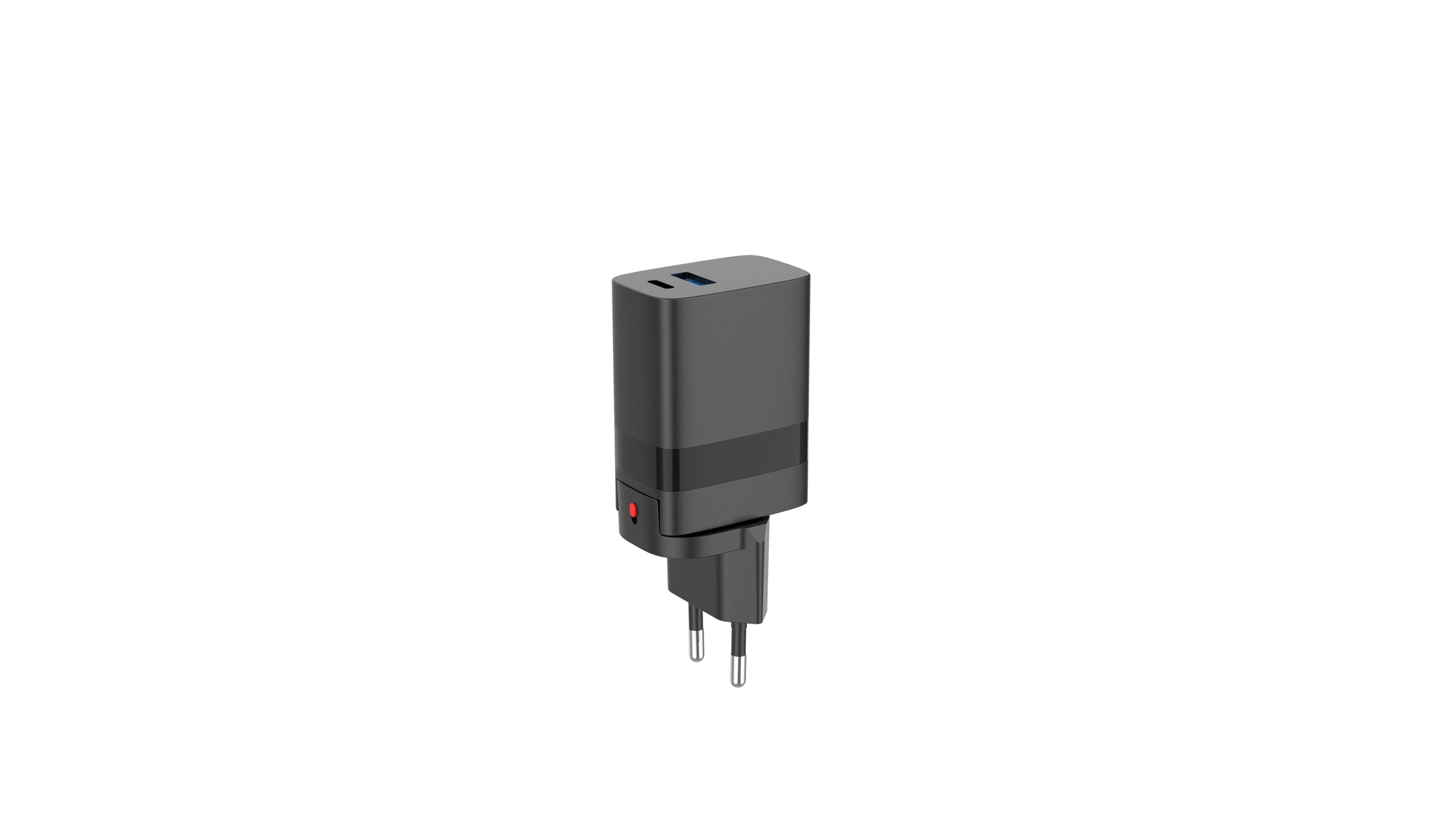 >speedlink Sl-690203-bk Usb Oplader  -  Sort Electronics - Accessories - Power Accessories - International Power Adapters - Geekd.dk