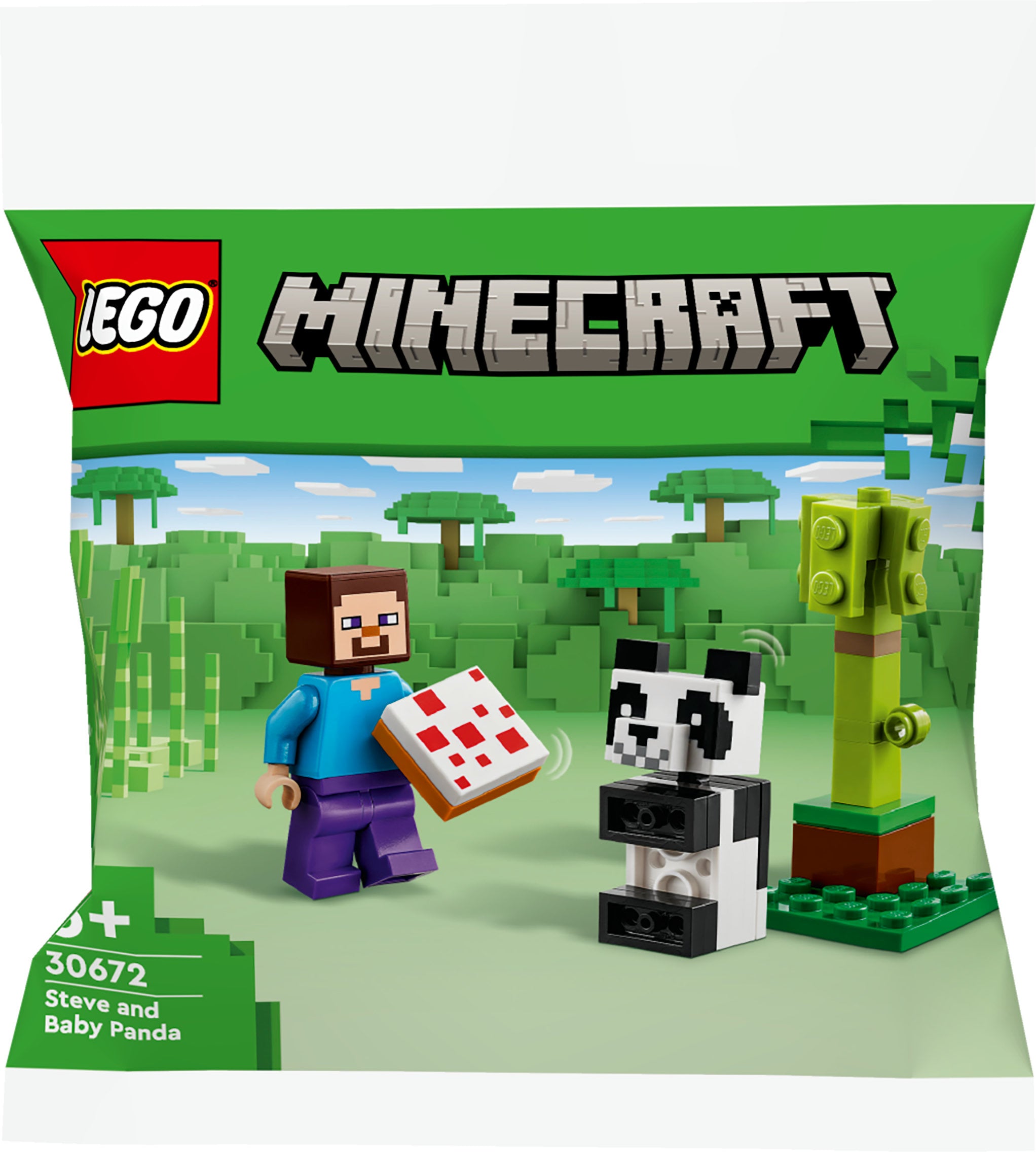 Lego 30672 Minecraft Steve Med Baby Panda - Geekd.dk