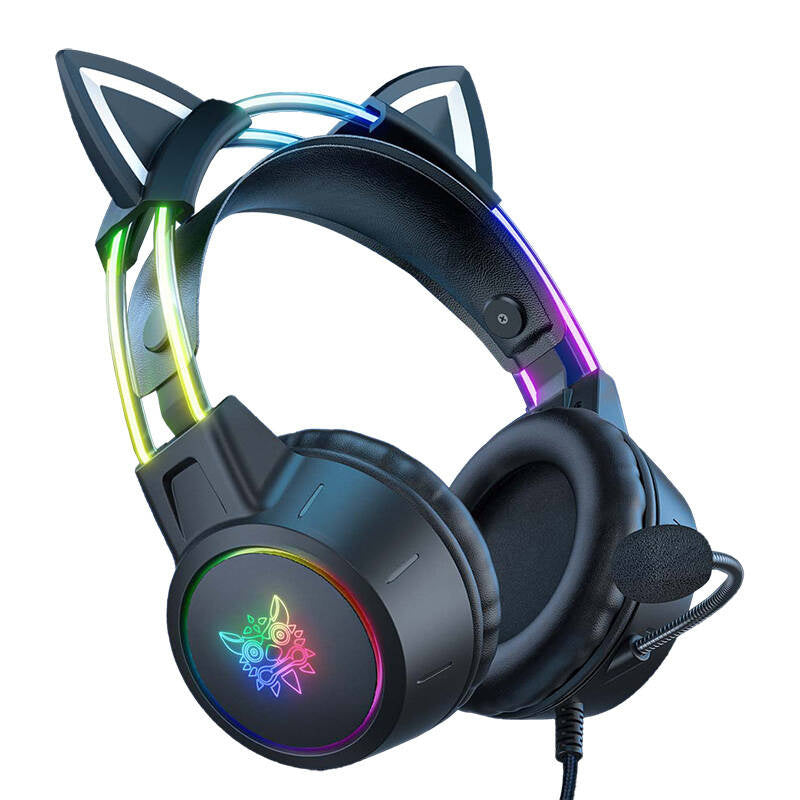 Onikuma X15 Pro Gaming Headset Med Katteører  -  Sort - Geekd.dk